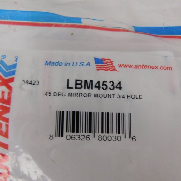 Antenex 45 Degree Mirror Mount 3/4 Hole LBM4534 - Picture 4 of 6
